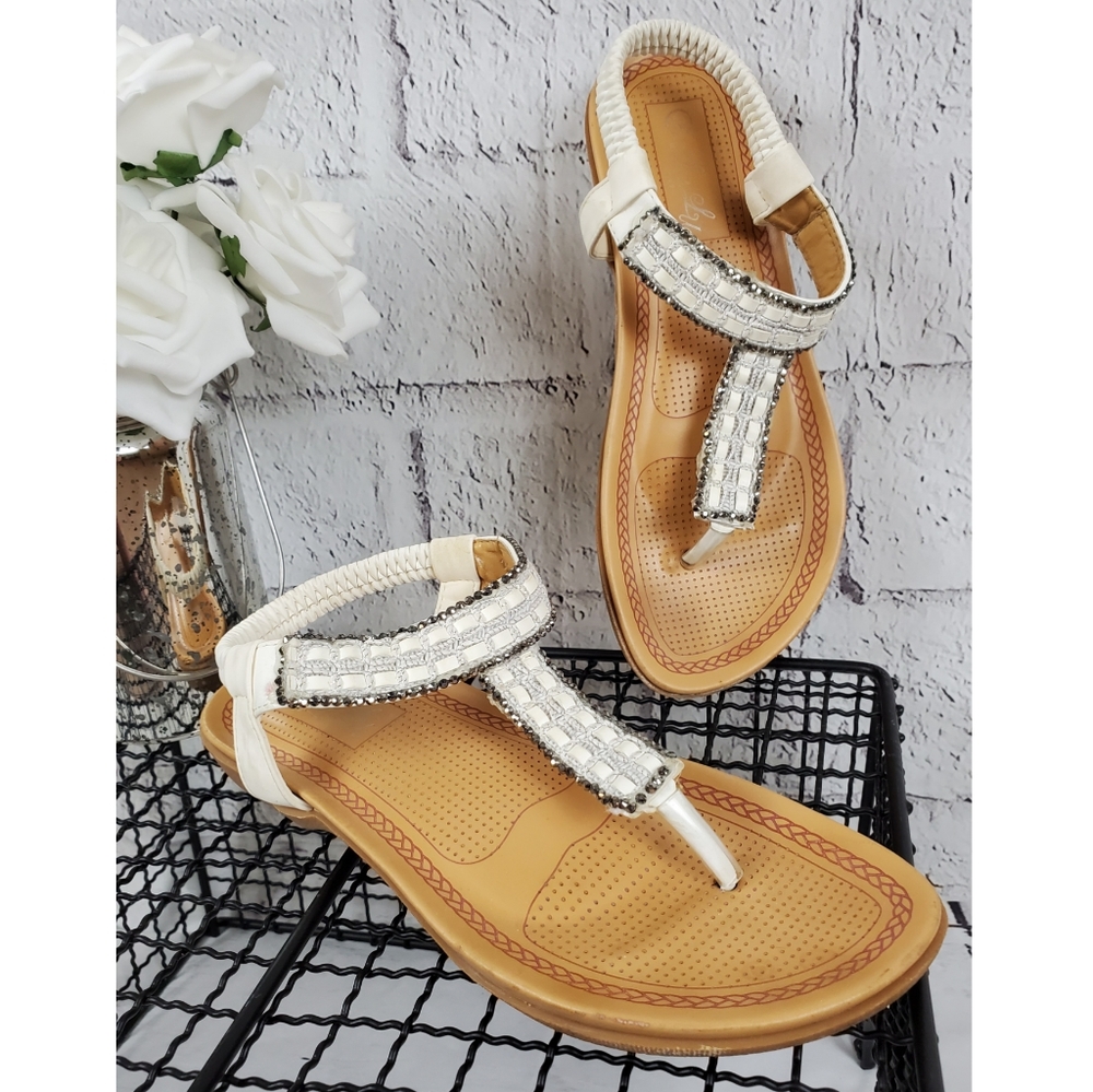 White sandals
